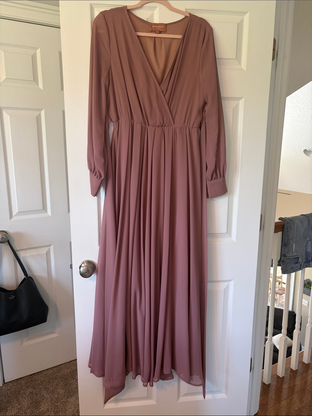 Mauve bridesmaid dress size L